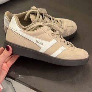 Gola Beige and White Women's Sneakers